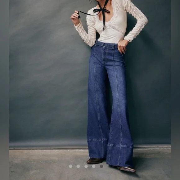 Free People We the Free Ryla A-line jeans sz 25 - Picture 3 of 6